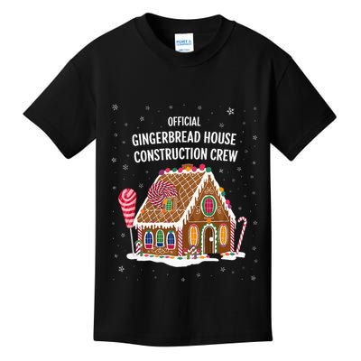 Gingerbread House Construction Crew Cookie Baking Christmas Kids T-Shirt