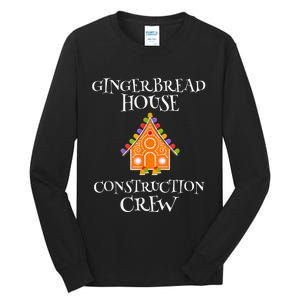 Gingerbread House Construction Crew Decorating Baking Xmas Tall Long Sleeve T-Shirt