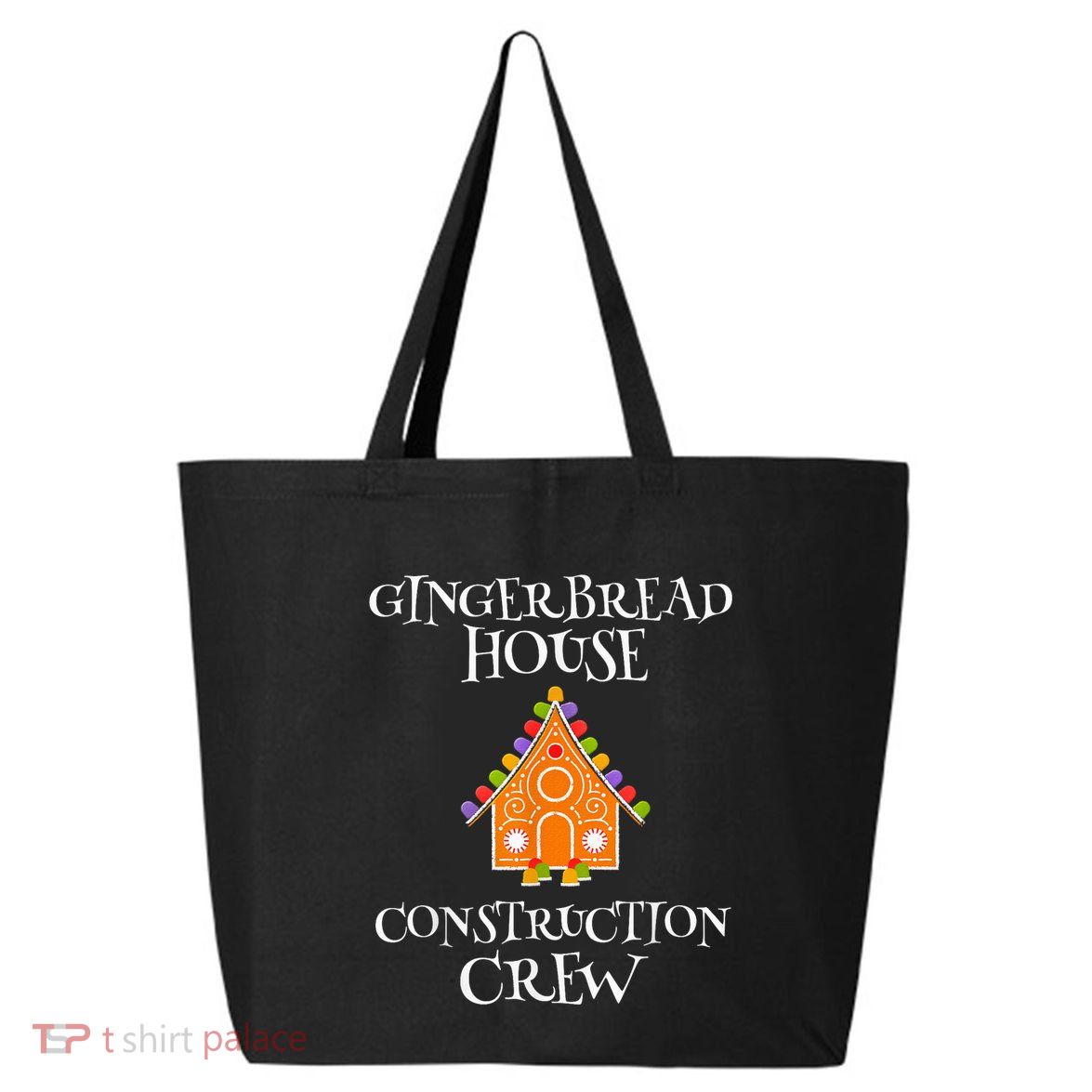 Gingerbread House Construction Crew Decorating Baking Xmas 25L Jumbo Tote