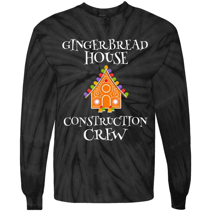 Gingerbread House Construction Crew Decorating Baking Xmas Tie-Dye Long Sleeve Shirt