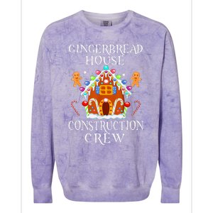 Gingerbread House Construction Crew Decorating Baking Xmas  Colorblast Crewneck Sweatshirt