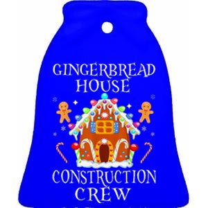 Gingerbread House Construction Crew Decorating Baking Xmas  Ceramic Bell Ornament