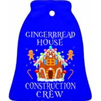 Gingerbread House Construction Crew Decorating Baking Xmas  Ceramic Bell Ornament