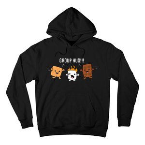 Group Hug Camping Campfire Chocolate Marshmallow SMores Hoodie