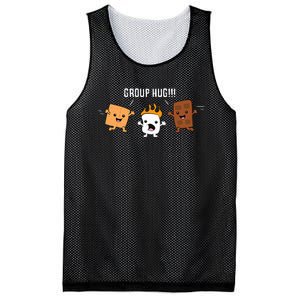 Group Hug Camping Campfire Chocolate Marshmallow SMores Mesh Reversible Basketball Jersey Tank