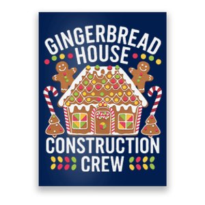 Gingerbread House Construction Crew Decorating Baking Xmas Poster