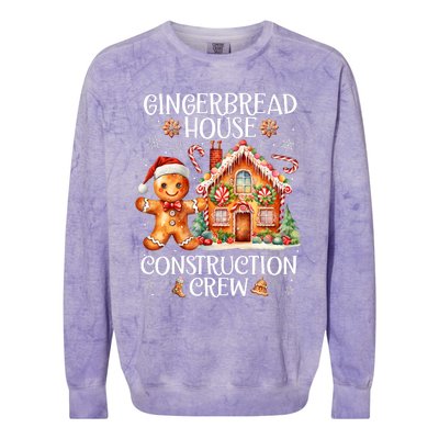 Gingerbread House Construction Crew Cookie Baking Christmas Colorblast Crewneck Sweatshirt