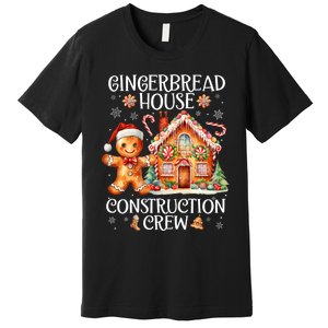 Gingerbread House Construction Crew Cookie Baking Christmas Premium T-Shirt