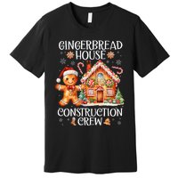 Gingerbread House Construction Crew Cookie Baking Christmas Premium T-Shirt