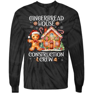 Gingerbread House Construction Crew Cookie Baking Christmas Tie-Dye Long Sleeve Shirt