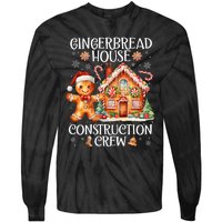 Gingerbread House Construction Crew Cookie Baking Christmas Tie-Dye Long Sleeve Shirt