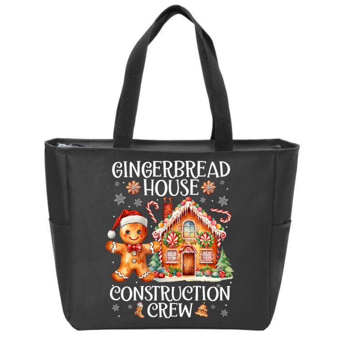 Gingerbread House Construction Crew Cookie Baking Christmas Zip Tote Bag