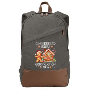 Gingerbread House Construction Crew Cookie Baking Christmas Cotton Canvas Backpack