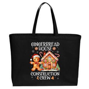 Gingerbread House Construction Crew Cookie Baking Christmas Cotton Canvas Jumbo Tote