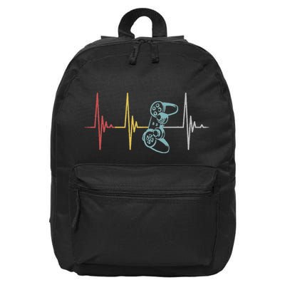 Gamer Heartbeat Controller For Nerd Multiplayer Gaming 16 in Basic Backpack
