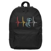 Gamer Heartbeat Controller For Nerd Multiplayer Gaming 16 in Basic Backpack