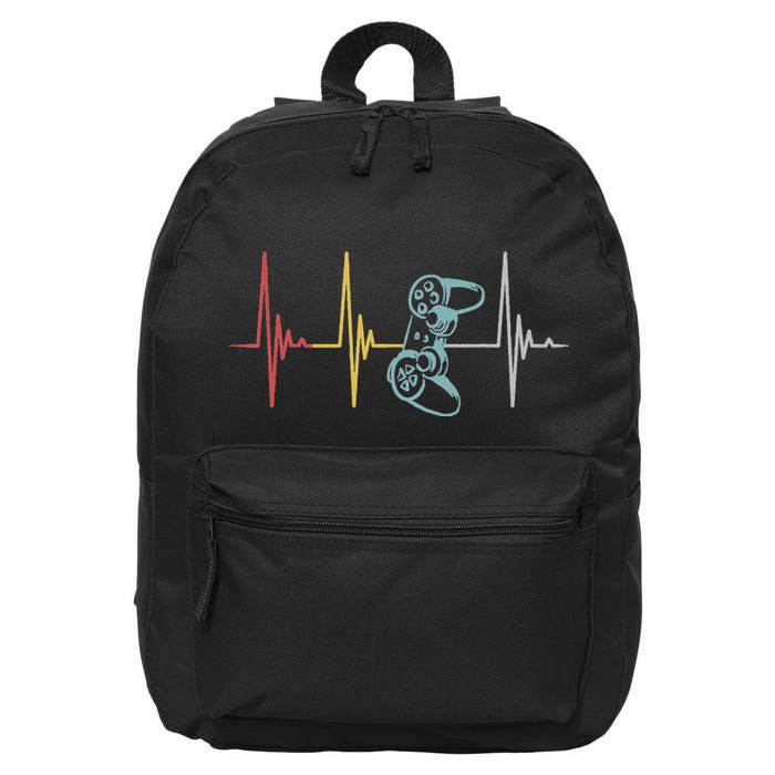 Gamer Heartbeat Controller For Nerd Multiplayer Gaming 16 in Basic Backpack