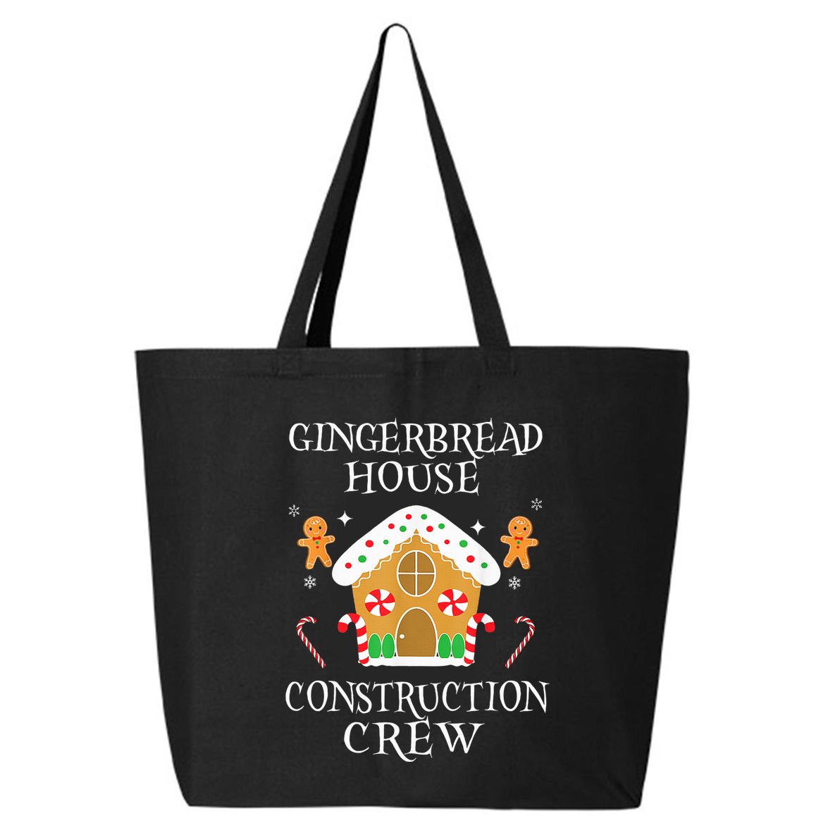 Gingerbread House Construction Crew Decorating Baking Xmas  25L Jumbo Tote