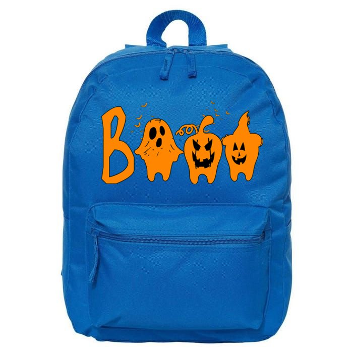 Group Halloween Costume Teeth Booo Pumpkin Witch Ghost Funny Gift 16 in Basic Backpack