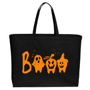 Group Halloween Costume Teeth Booo Pumpkin Witch Ghost Funny Gift Cotton Canvas Jumbo Tote