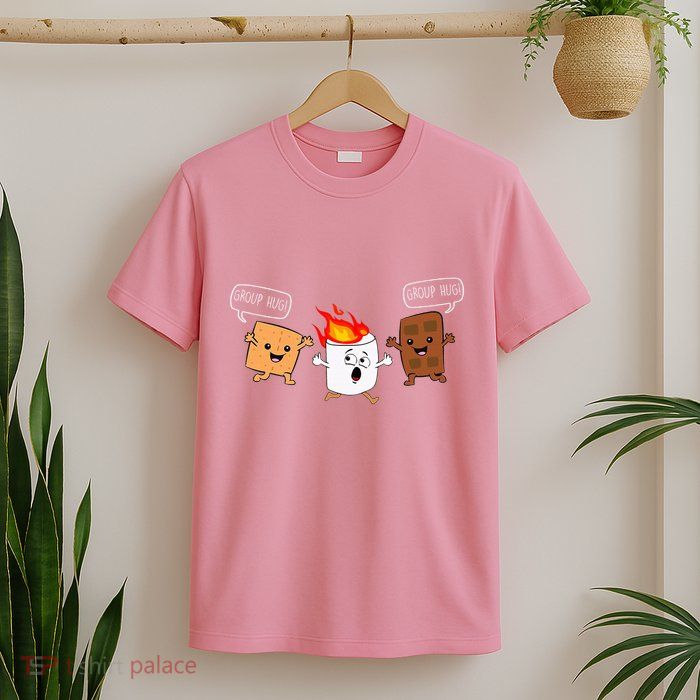 Group Hug Camping Campfire Chocolate Marshmallow SMores T-Shirt
