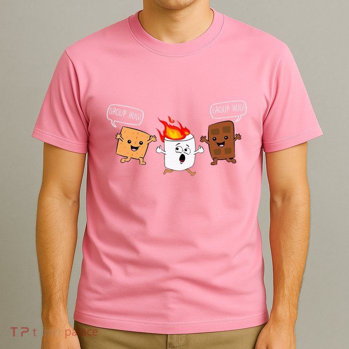 Group Hug Camping Campfire Chocolate Marshmallow SMores T-Shirt