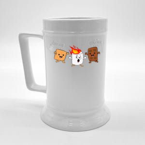 Group Hug Camping Campfire Chocolate Marshmallow SMores Beer Stein