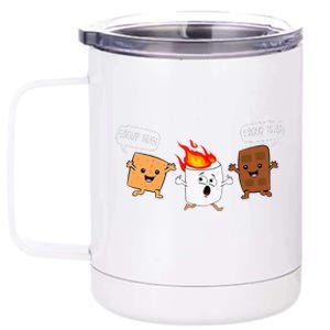 Group Hug Camping Campfire Chocolate Marshmallow SMores 12 oz Stainless Steel Tumbler Cup