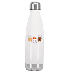 Group Hug Camping Campfire Chocolate Marshmallow SMores Stainless Steel Insulated Water Bottle