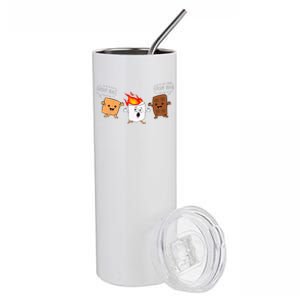 Group Hug Camping Campfire Chocolate Marshmallow SMores Stainless Steel Tumbler