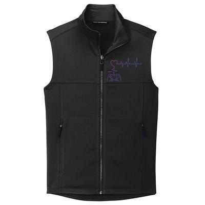 Gaming Heartbeat Clothing Gamer Heartbeat Cool Gift Collective Smooth Fleece Vest