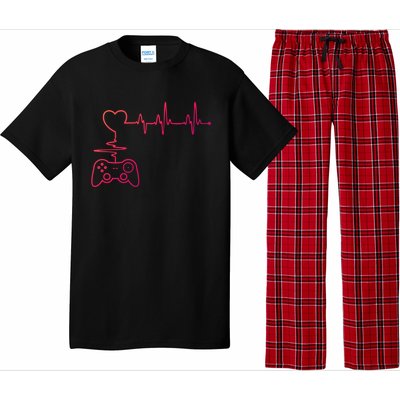 Gaming Heartbeat Clothing Gamer Heartbeat Cool Gift Pajama Set