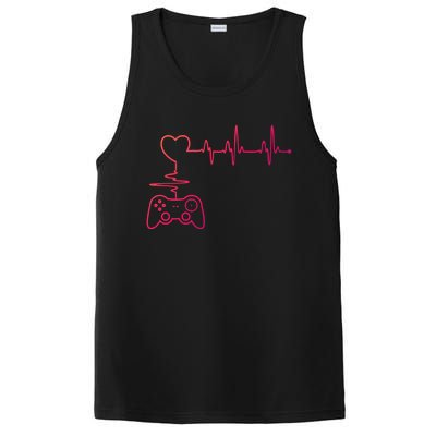 Gaming Heartbeat Clothing Gamer Heartbeat Cool Gift PosiCharge Competitor Tank