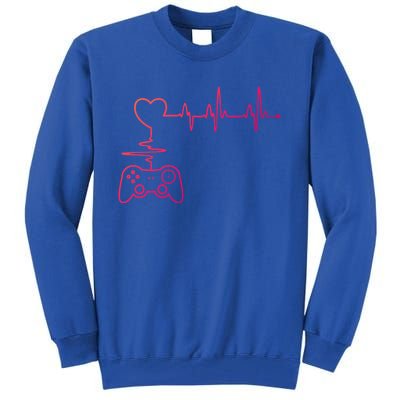 Gaming Heartbeat Clothing Gamer Heartbeat Cool Gift Tall Sweatshirt