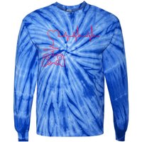 Gaming Heartbeat Clothing Gamer Heartbeat Cool Gift Tie-Dye Long Sleeve Shirt