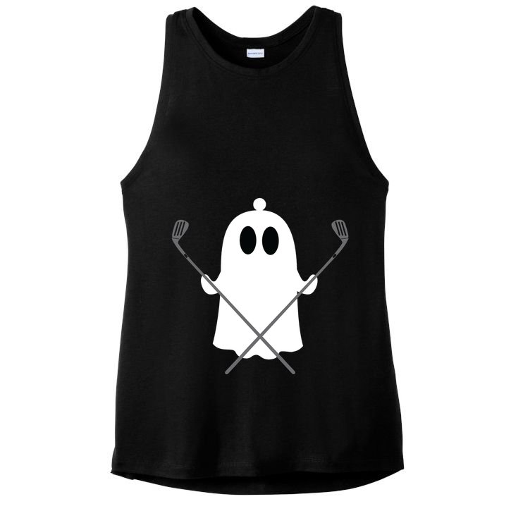 Golfer Halloween Costume Ghost Golf Ball Apparel Gift Ladies PosiCharge Tri-Blend Wicking Tank