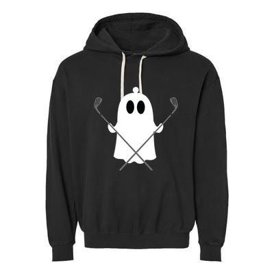 Golfer Halloween Costume Ghost Golf Ball Apparel Gift Garment-Dyed Fleece Hoodie
