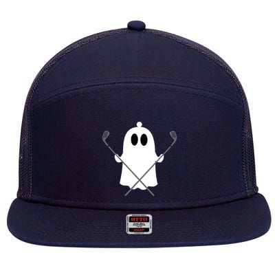 Golfer Halloween Costume Ghost Golf Ball Apparel Gift 7 Panel Mesh Trucker Snapback Hat