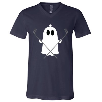 Golfer Halloween Costume Ghost Golf Ball Apparel Gift V-Neck T-Shirt