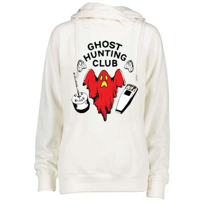 Ghost Hunting Club Funny Womens Funnel Neck Pullover Hood