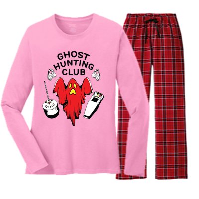 Ghost Hunting Club Funny Women's Long Sleeve Flannel Pajama Set 