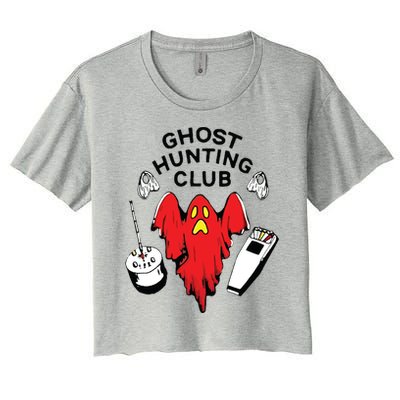 Ghost Hunting Club Funny Women's Crop Top Tee