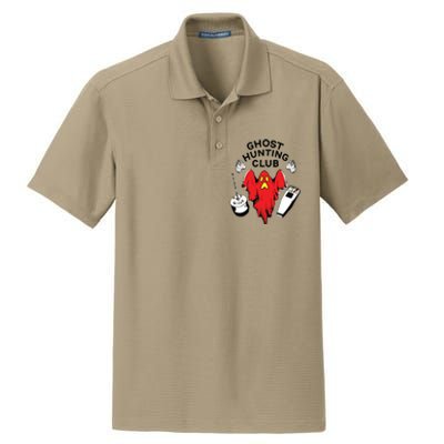 Ghost Hunting Club Funny Dry Zone Grid Polo