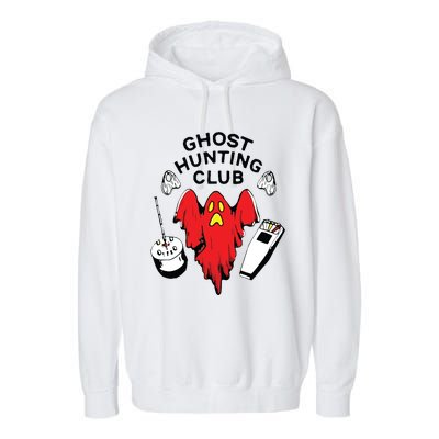 Ghost Hunting Club Funny Garment-Dyed Fleece Hoodie