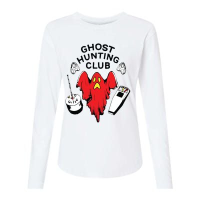 Ghost Hunting Club Funny Womens Cotton Relaxed Long Sleeve T-Shirt