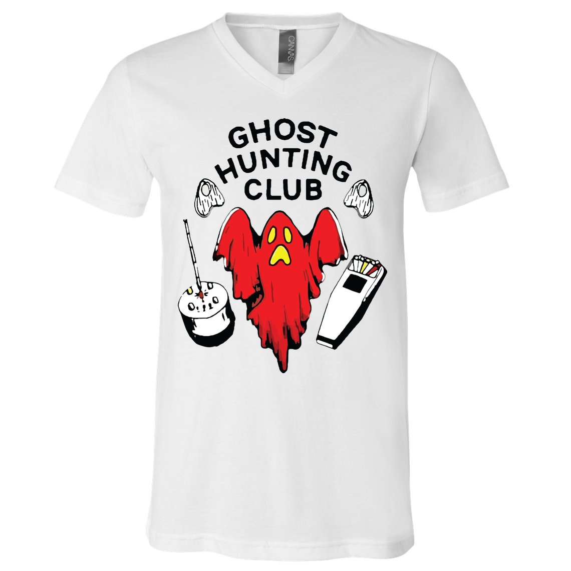 Ghost Hunting Club Funny V-Neck T-Shirt