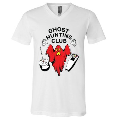 Ghost Hunting Club Funny V-Neck T-Shirt