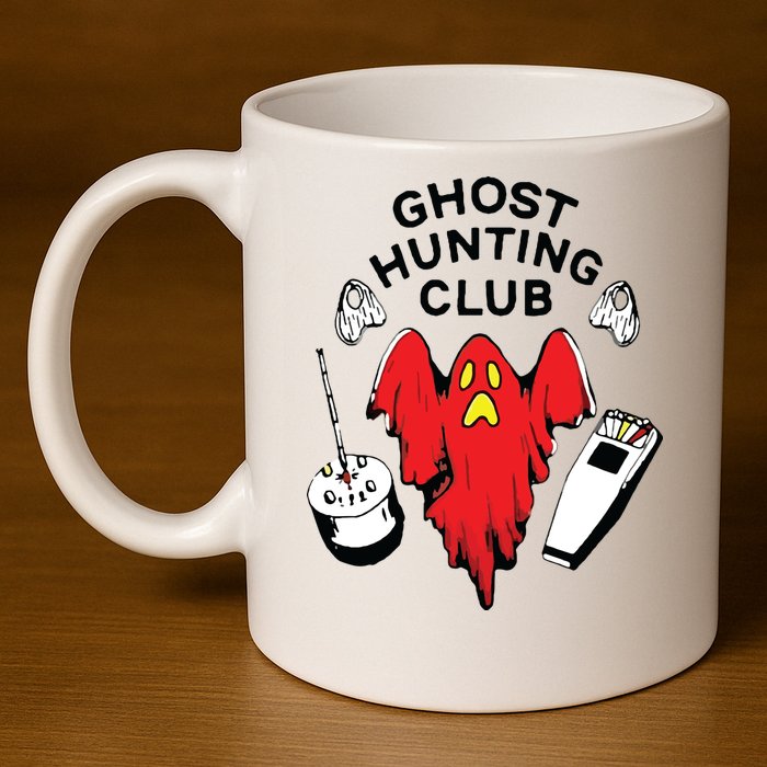 Ghost Hunting Club Funny 11oz C Handle Ceramic Mug