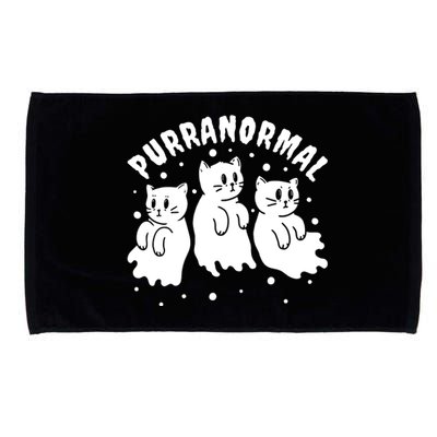 Ghost Hunting Cat Paranormal Investigator Ghost Researcher Microfiber Hand Towel