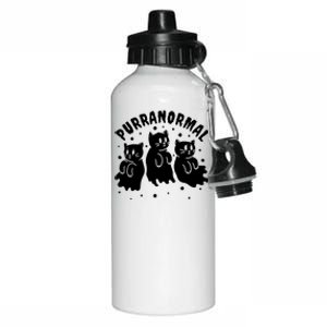 Ghost Hunting Cat Paranormal Investigator Ghost Researcher Aluminum Water Bottle